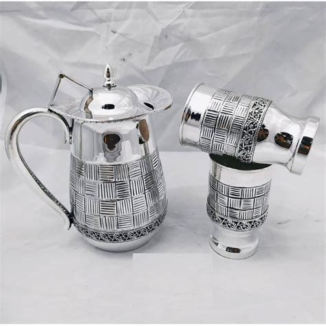 Buy quality Pure silver jug glasses set (1+2) in Nakashii po-247-17 in ...