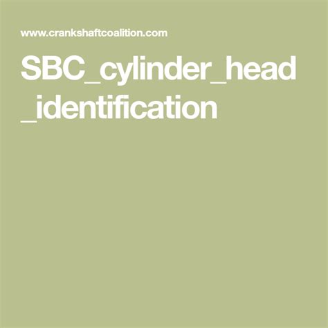 Chevy Head Casting Identification 的图像结果