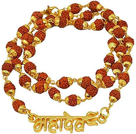 Buy Gozby WellPoint Lord Shankar Mahadev Shiv Locket Rudraksha Chain ...