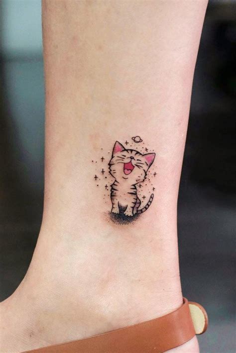 cat cartoon tattoo