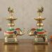 Brass Superfine Elephant with peacock lamp 11" meenakari – Budhshiv.com