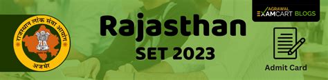 Rajasthan SET 2023 Admit Card, Exam Pattern, Syllabus – Examcart