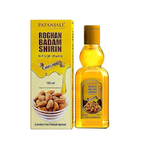 Buy Patanjali Rogan Badam Oil 150ml, Pure Almond Oil for Hair & Skin ...