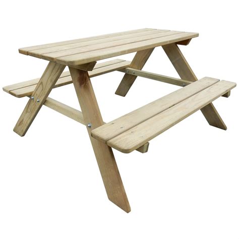 VidaXL Tavolo Da Picnic Per Bambini 88x122x58 Cm Legno Impregnato Pino - 2