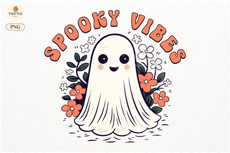 Spooky Vibes Ghost Cute Halloween Png Graphic by TRUTHkeep · Creative ...