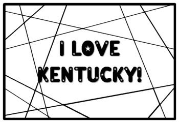 I LOVE KENTUCKY! Coloring Pages, U.S. States Project Pattern Art, U.S ...