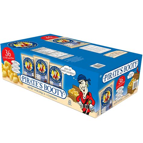 Pirate's Booty Aged White Cheddar Cheese Snack Puffs Lunch Packs (0.5 ...