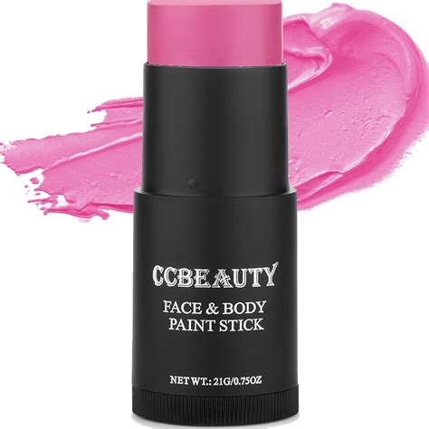 Amazon.com : CCBeauty Hot Pink Face Body Paint Stick, Pink Eye Black ...