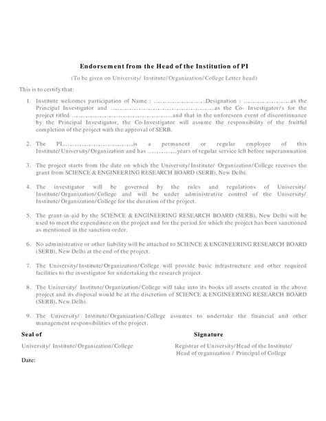 END EMR - Sample SERB doccuments - En d o rs e m e n t fro m th e H e ...