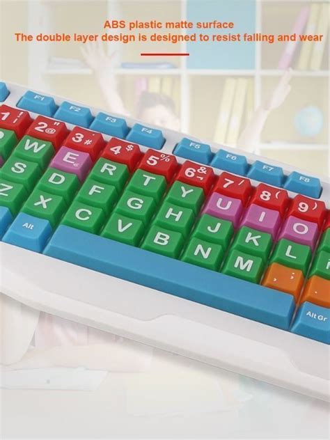 China Big keys computer keyboard colored keys kids Children Keyboard on ...