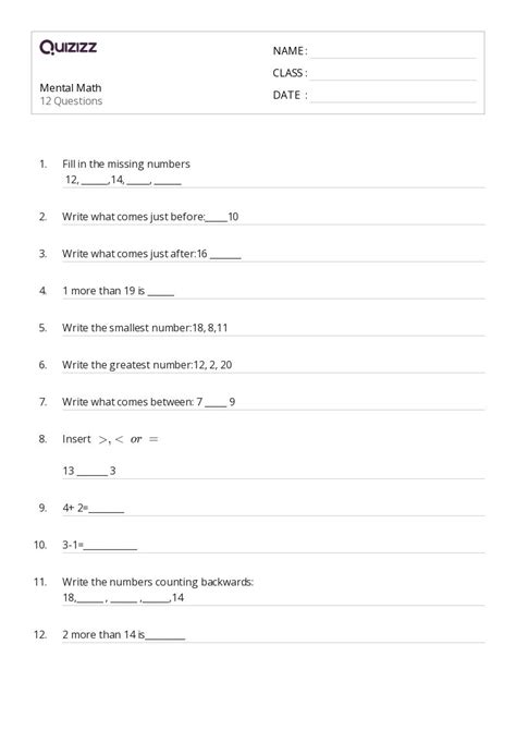 50+ Counting Numbers 1-10 worksheets for 1st Class on Quizizz | Free ...