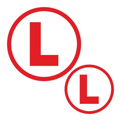 One11® L Board Learning Driver car and Bike Sticker-Pack of 2 (Red ...