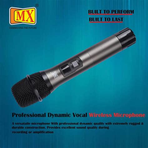 MX UHF Wireless Microphone System -with 4 Handheld Led Display Mics, R ...