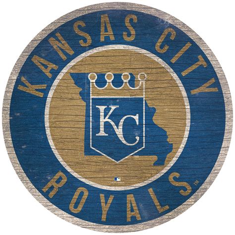Kansas City Royals Sign Wood 12 Inch Round State Design | Kansas city ...