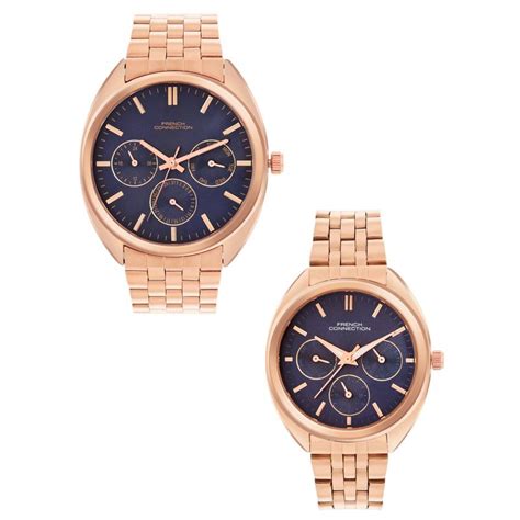 Buy French Connection Unisex Blue Dial Multifunction Watches ...