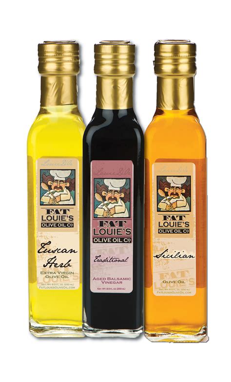 Fat Louie’s Oil/Vinegar 3-Pack 8.5 oz – Door Peninsula Winery