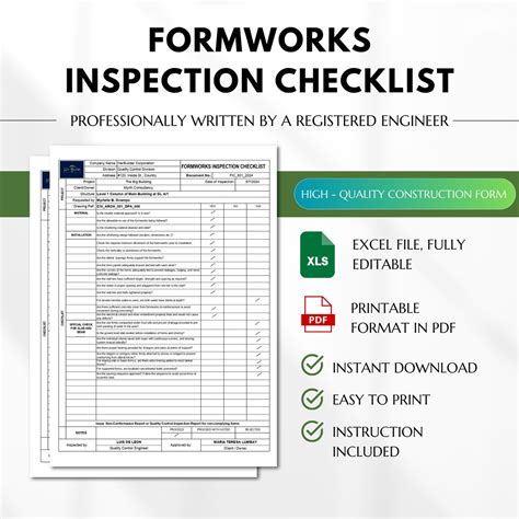 Form Work Checklist 的图像结果