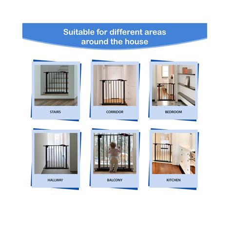LuvLap Indoor Baby Safety Gate (76 to 85cm) Black - Cureka