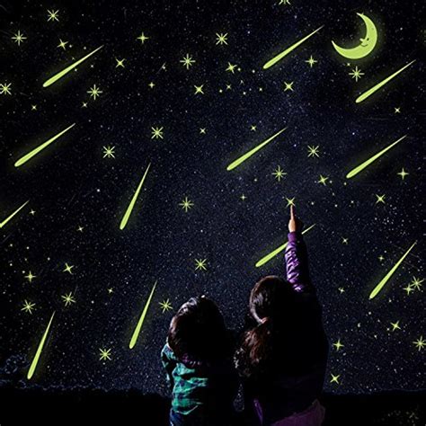 Indian Royals 'Radium Moon & Stars' Glow in Dark Wall Sticker (PVC ...