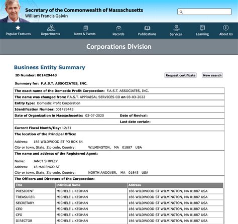 Massachusetts Business Entity Search | BrandSnag