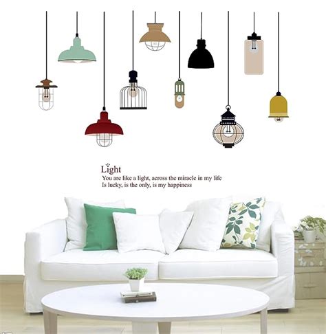 rawpockets Vinyl Hanging Decor Light Lamps With Quote Self Adhesive ...