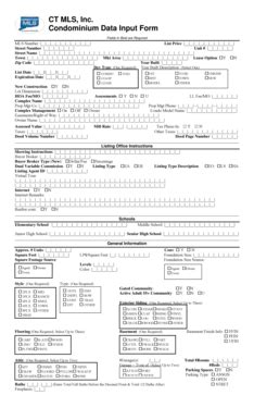 Condominium Data Input Form - Blank Fillable Template | Fill Out, Print ...