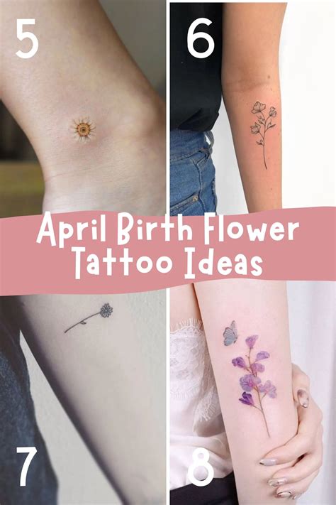 April birth flower tattoo daisy sweet pea – Artofit