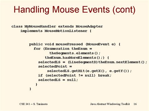 Mouse Events in Java 的图像结果