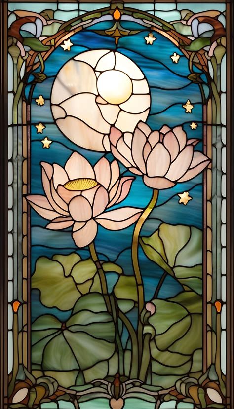 Pin by 301studio on lotus | Glass painting patterns, Stain glass window ...