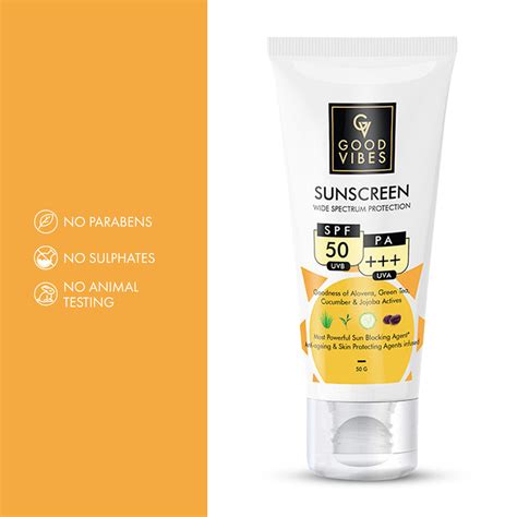 Wide Spectrum Protection Sunscreen with SPF 50 – Good Vibes