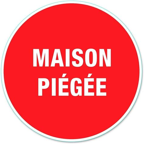 Signe Maison Pi¨¦g¨¦e Street Metal Warning Sign Square Sign 12x12 inches - Walmart.com