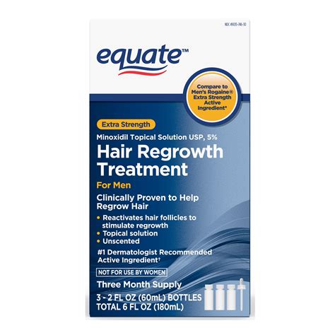 Buy Equate Minoxidil Topical Solution USP, 5 Percent, Extra Strength ...