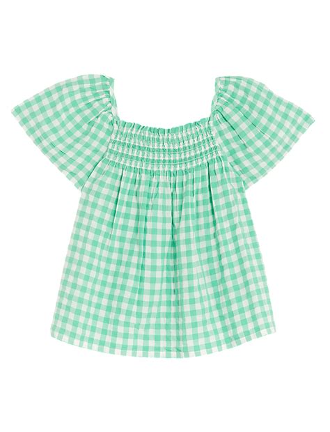 Buy Cotton Rich Checked Blouse at Marks & Spencer