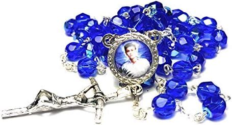 3rd class relic crystal glass rosary of Saint Jose Luis Sanchez del Rio ...