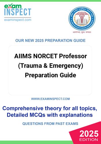 Buy AIIMS NORCET Professor (Trauma & Emergency) Preparation Guide 2025 ...