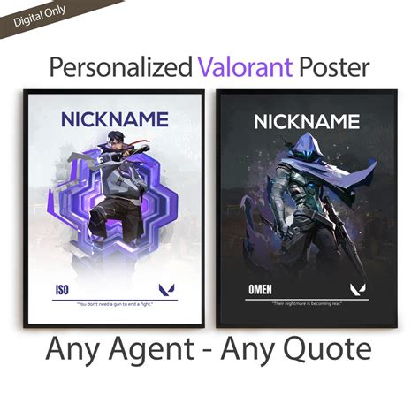 Buy Custom Valorant Poster Printable Game Wall Art Design, Gamer Print ...