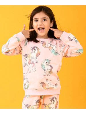 Buy Anthrilo Unicorn Star Pretty Pink Fleece Sweatshirt - Pink (0-6 ...
