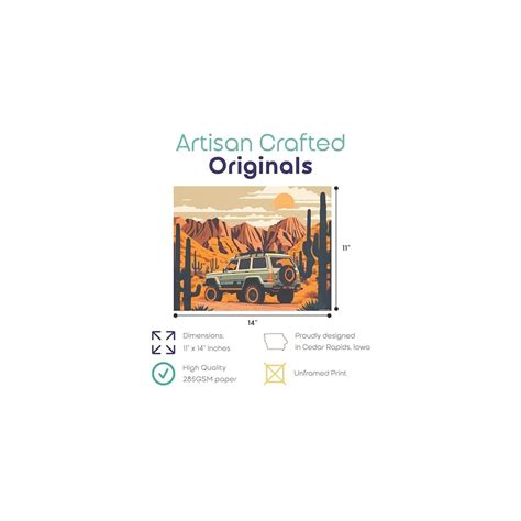 Inspirational Wall Art Co. - Desert Jeep | Vintage India | Ubuy