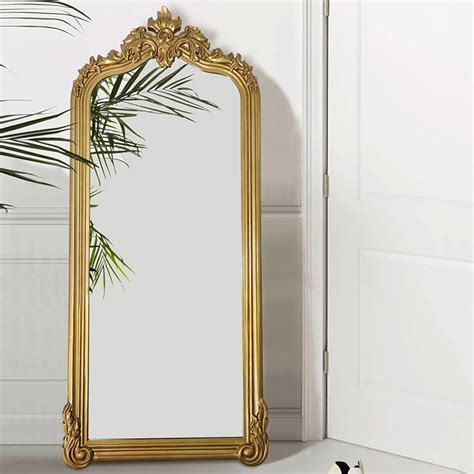 Amazon.com: TBJEN Vintage Gold Full Length Mirror, Full Body Gold ...