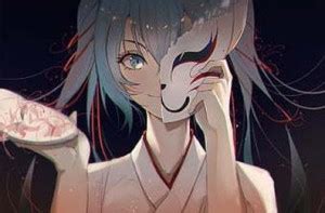 Hatsune Miku Half Mask Matte Finish Poster Paper Print - Animation ...