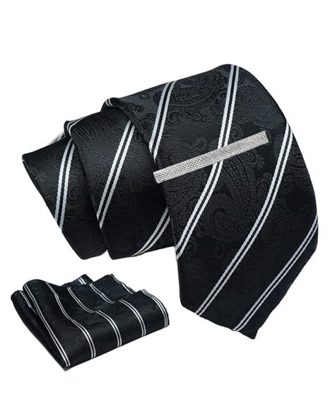 Buy Axlon Tie for Men – Striped Silk Neck Ties Set with Cufflinks ...