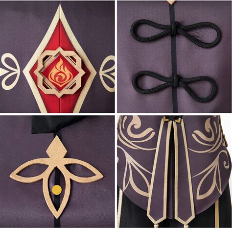 Buy JoySeed Genshin Impact Cosplay Costume Hu Tao Outfits Full Set Suit ...
