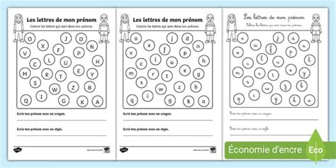 Colorier les lettres de mon prénom (teacher made) - Twinkl