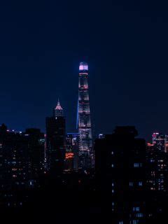 Download wallpaper 240x320 night city, tower, lights, night old mobile ...
