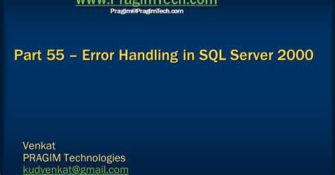 Image result for T-SQL Error Handling Tutorial