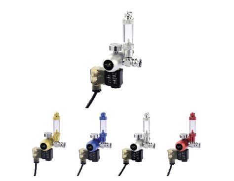 Compact Single Gauge Co2 Regulator with Solenoid Valve + Bubble Counter ...