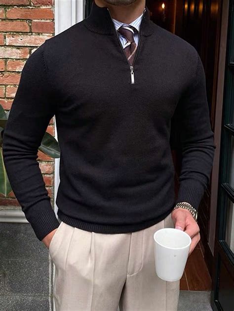 Suéter de Gola Rolê Masculino com Estilo de Homem de Dinheiro Antigo ...