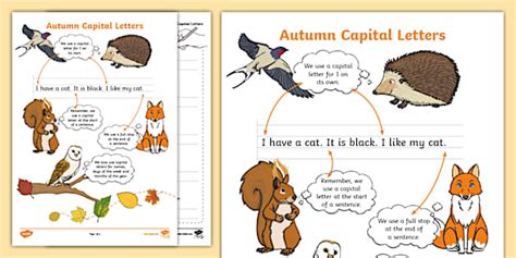 Autumn Punctuation Activity Sheet (teacher made) - Twinkl