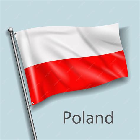 Premium Vector | The national flag of poland in europe