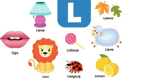 Letter L Words || words that start with L for kids || Vocabulary words ...